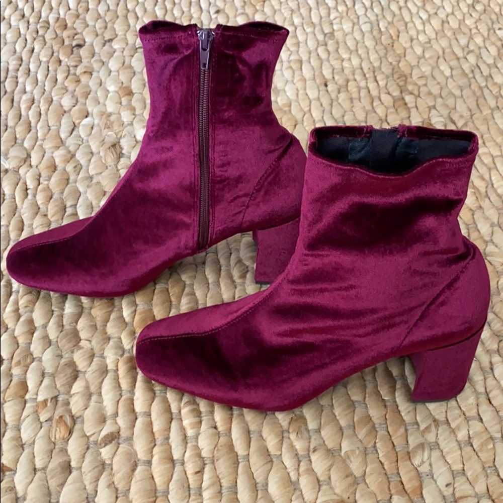 Jeffrey Campbell Velvet Sock Boots